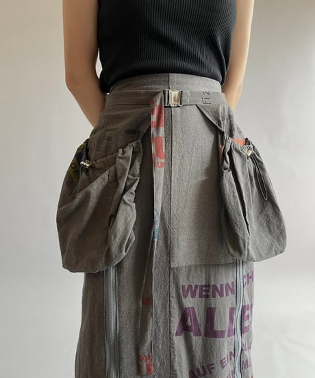 【RE;CIRCLE】RE Eco-Friendly Bag Belt Bag Skirt Glay / 240905-037