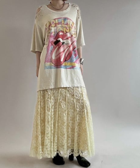 【USED】 Made in USA 90's Rolling Stones Damage T-Shirt /250621-012