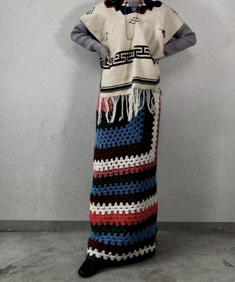 【RE;CIRCLE】 Granny Knit Long Skirt ③ /210125-0010