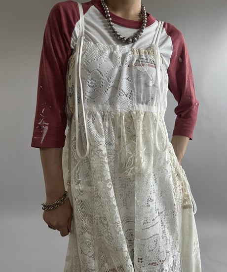 【RE;CIRCLE】RE Crochet Patch Camisole One-Piece/240829-003
