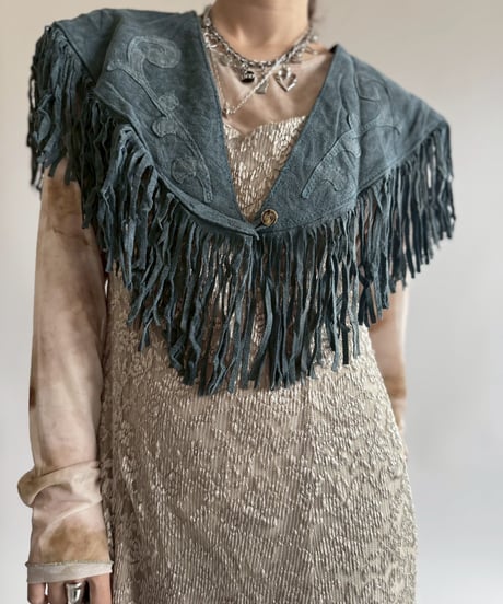 【USED】 Suede Fringe Vest  /250412-014
