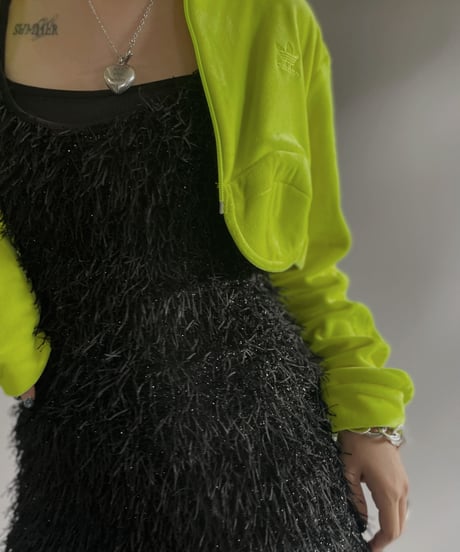 【USED】 Fur Lame Camisole Top / 231009-029