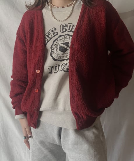 【USED】 Acrylic Knit Cardigan③ /210303-005