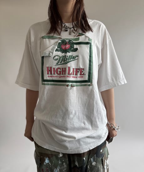 【USED】 80~90's Miller HIGHT LIFE  T-Shirt / 250614-015