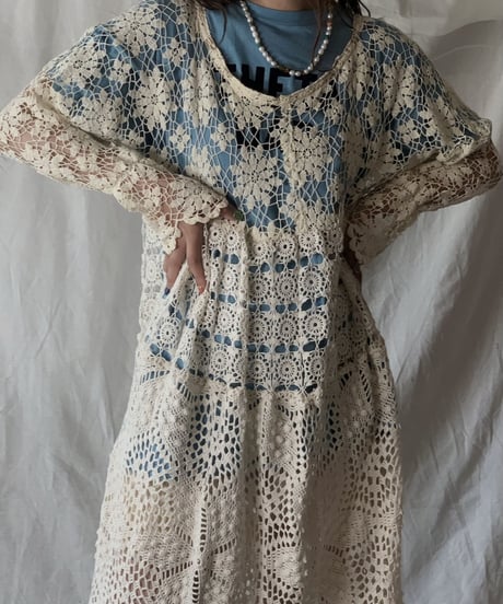 【RE;CIRCLE】 RE Crochet Lace Dress①/210421-001
