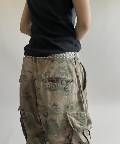 【USED】 Military Camouflage Cut Off Pants /250426-005