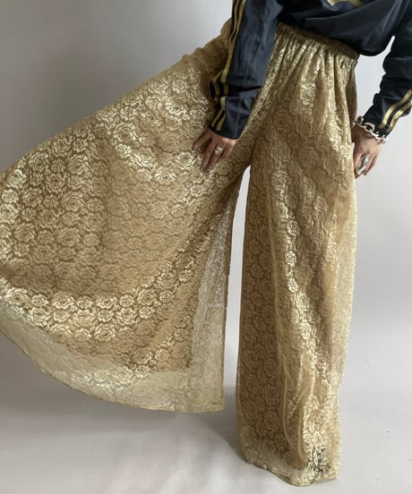【USED】 Lace Patterned Sheer Pants/ 240921-023