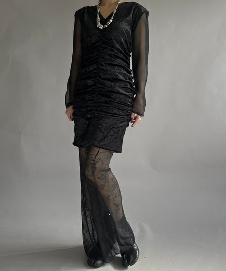 【USED】 Dead Stock I.AM.GIA Flower Patterned Sheer Flare Pants / 241214-008