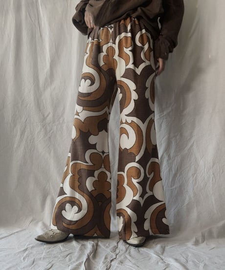 【RE;CIRCLE】 RE Antique Curtain Flare Pants①/ 210613-007