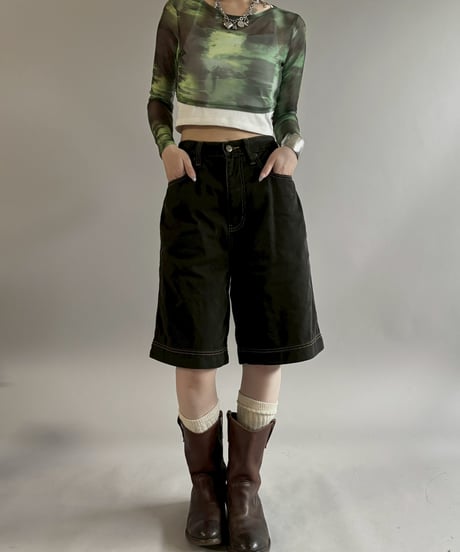 【USED】 Cropped Design Sheer Top / 260502-019