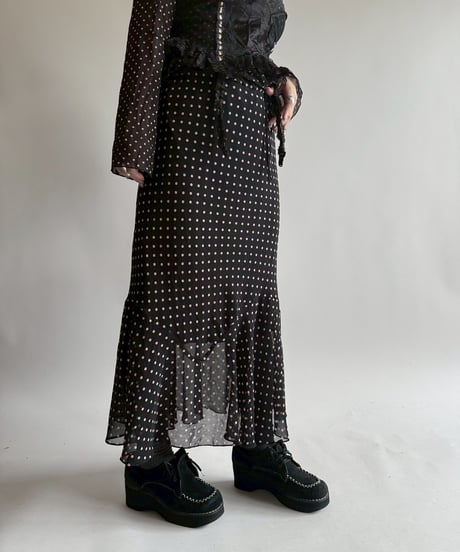【USED】 Dot Pattern Long Skirt  /250412-007
