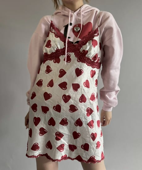 【USED】 Heart Pattern Lingerie Camisole /251206-003