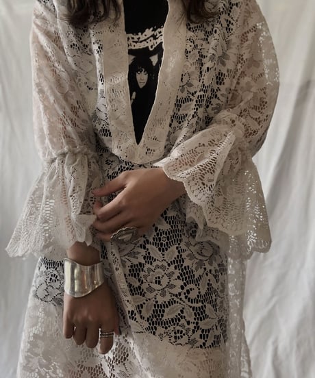 【RE;CIRCLE】 RE Lace L/S Open Front One-piece①/210611-029