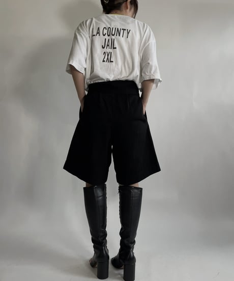【MEND】  Italian ARMY Dyed Gurkha shorts -Black- / 220625-010
