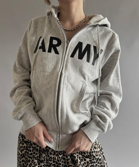【USED】 ARMY print Zip Parka   /250920-018