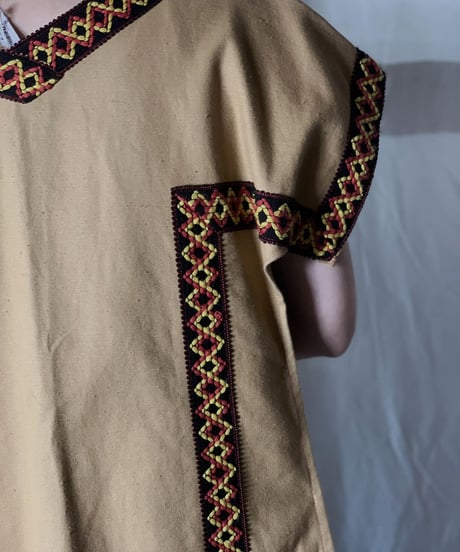 【USED】 Ethnic Fringe Poncho /210708-008