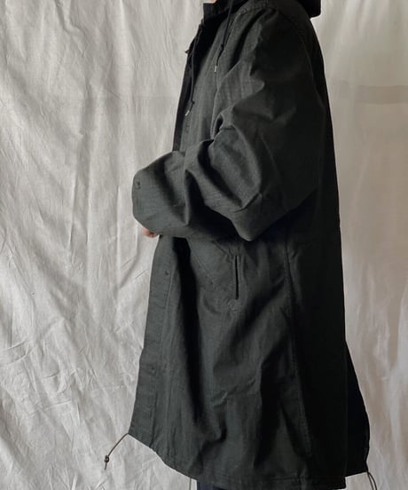 【USED】 Dyed Black US Night Camouflage Hoodie /210310-007