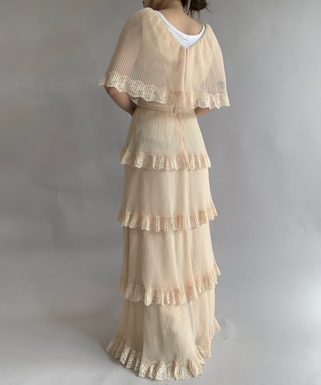 【USED】 Pleats Tiered Long One-Piece /241102-015
