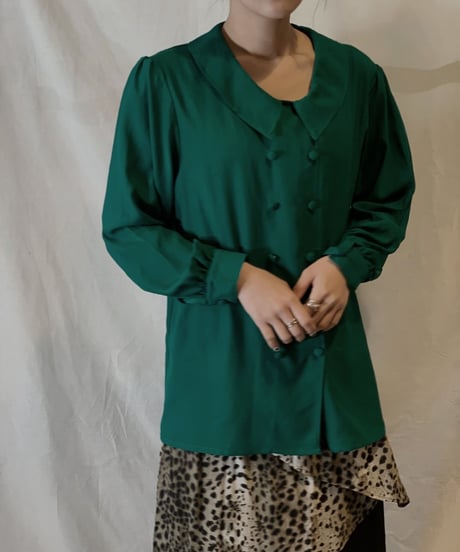 【USED】Poly Double Button Shirt/210217-057
