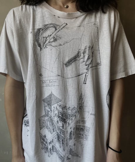 【USED】 Made in USA  M.C.Escher Art T-shirt  /230731-007