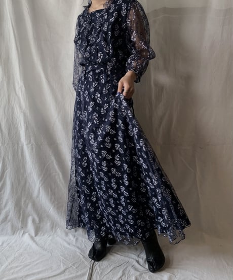 【USED】  Plant Patterned Lace EURO Dress/210407-021