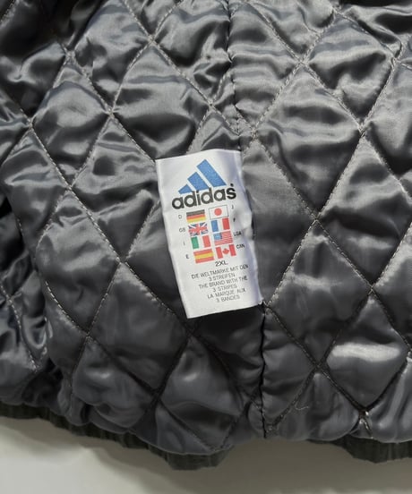 【USED】 90s adidas Lining Quilting Hooded Jacket /241228-011