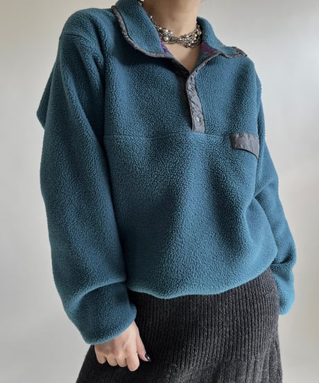 【USED】 Made in USA 80~90's Patagonia Synchilla Snap T /241228-022
