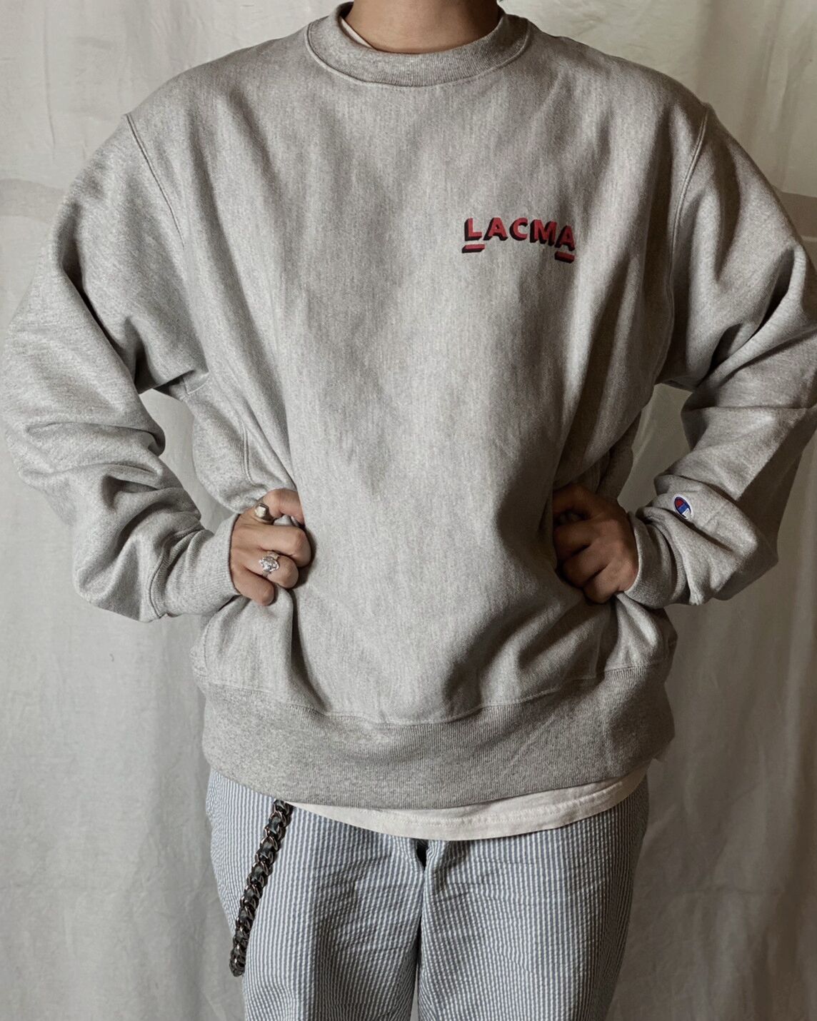 Champion Reverse Weave LACMA グレー S