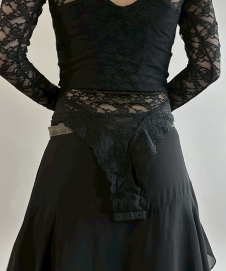 【USED】 Lace Pattern L/S Leotard Top / 260307-021