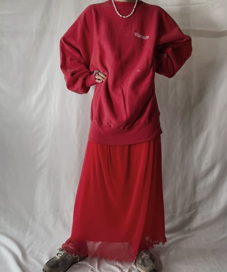 【USED】  90's USA Champion Reverse Weave Sweat wisconsin/210902-006