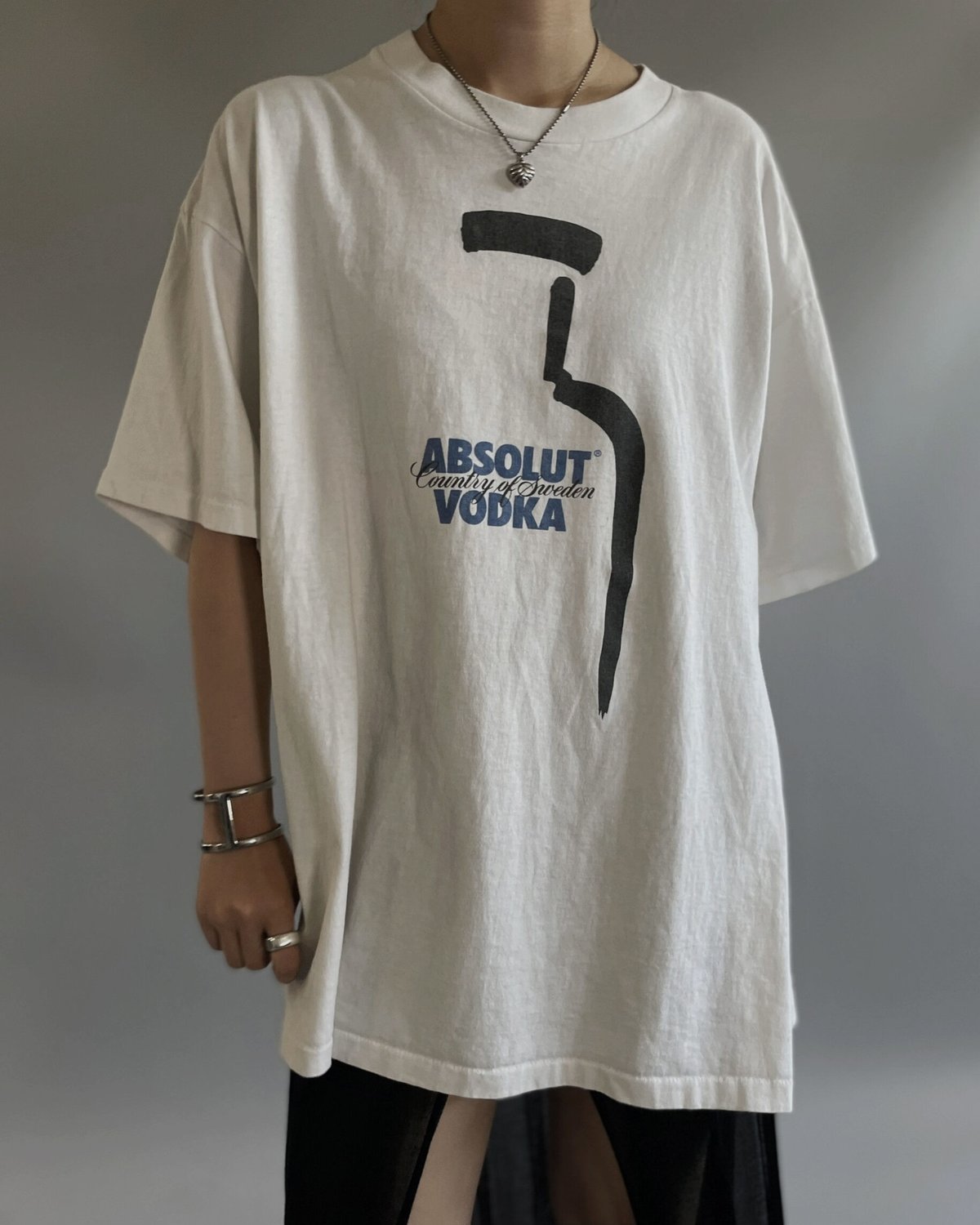 USED】 Made in USA ABSOLUT VODKA S/S T-Shirts /