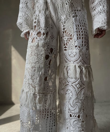 【RE;CIRCLE】 RE Crochet Patchwork Pants①/20220317-003