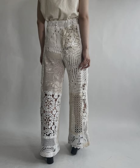 【RE;CIRCLE】 RE Crochet Patchwork Pants / 220623-025