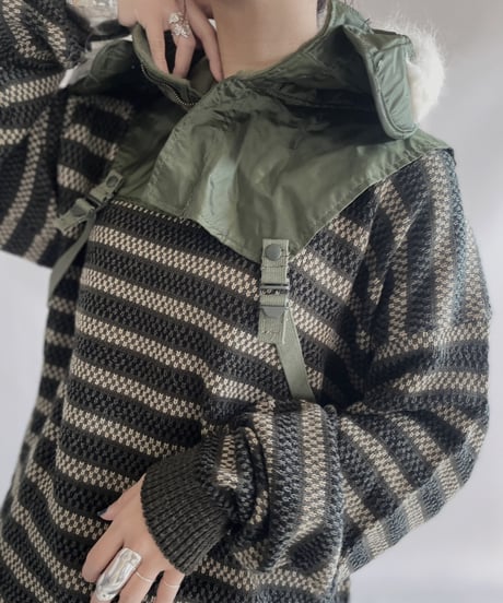 【USED】 Acrylic 100% Knit Top 231209-004