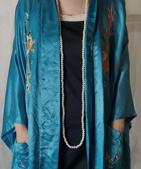 【USED】 Pure Silk Chinese Motif Gpwn/210714-041