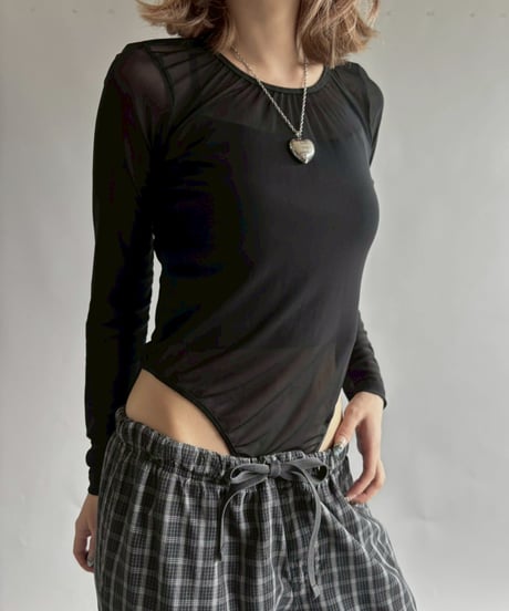 【USED】 L/S Sheer Leotard Top  /251012-024