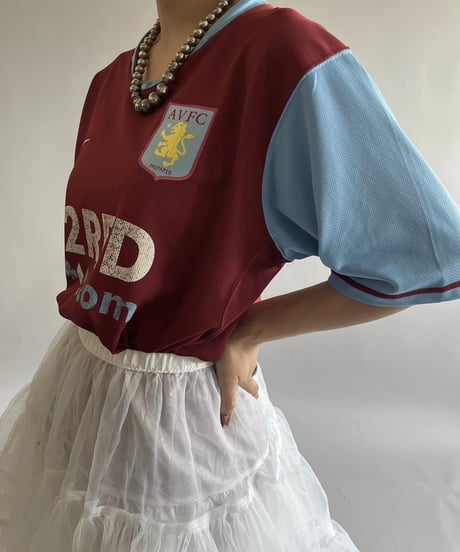 【USED】 Nike ASTON VILLA Soccer Shirt /240831-023