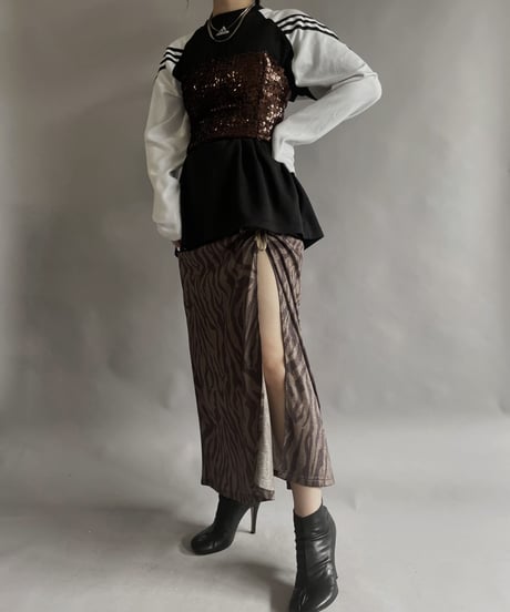 【USED】 Glitter Long Skirt / 230401-036