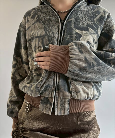 【USED】 Real Tree Camo Padded Zip Parka /251101-017