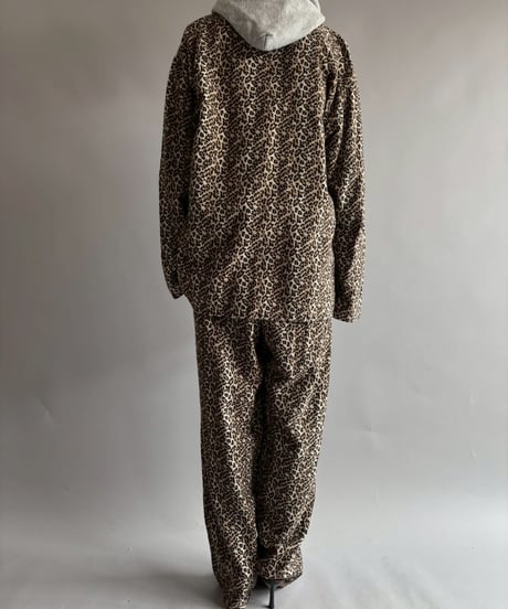 【USED】 Leopard shirt & pants set up  /250927-014
