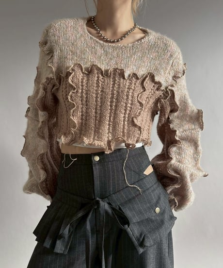 【RE;CIRCLE】 RE Mellow Knit Top + Tie / 260122-017