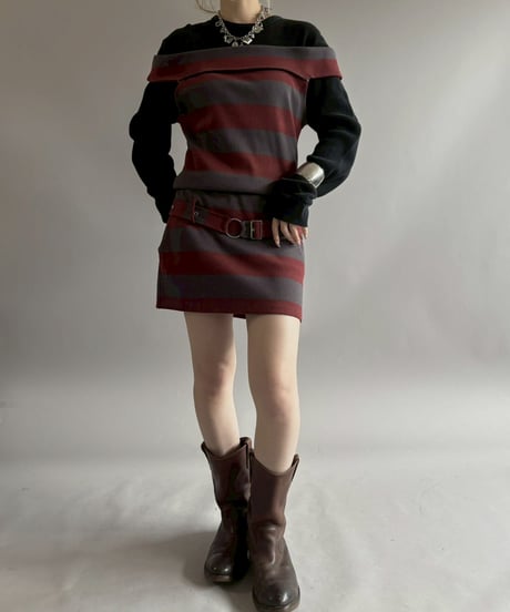 【USED】 THE RAGGED PRIEST Off Shoulder Design One-Piece / 260509-016