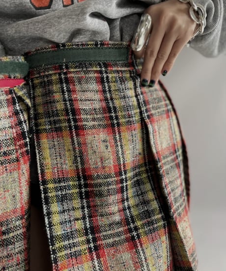 【USED 】 Tartan Check Wrap Long Skirt/ 231202-008