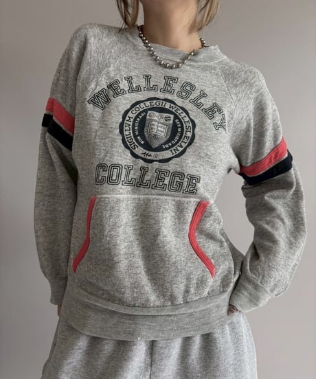 【USED】 70~80's Campion Sweat Top WELLESLEY COLLEGE/ 260207-009