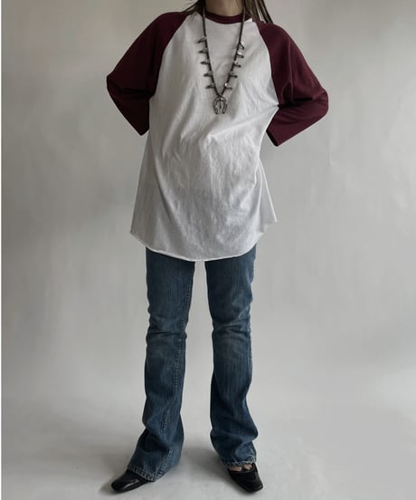 【USED】  Soffe Shirts Raglan T-shirt Wine Red / 220618-006