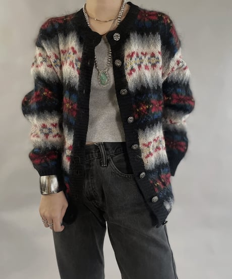 【USED】 Mohair Tirolean Knit Top /240120-005