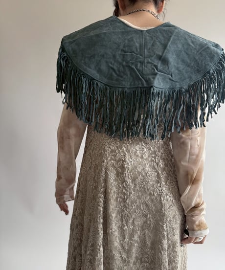 【USED】 Suede Fringe Vest  /250412-014