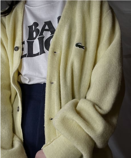 【USED】 LACOSTE Acrylic Knit Cardigan  ⑥ / 220111-007