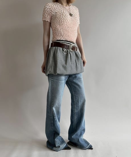 【USED】J Bush Hollywood Creathions Flare Denim Pants/250816-010