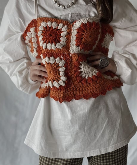 【RE;CIRCLE】 RE Granny Knit Bustier③/211014-014